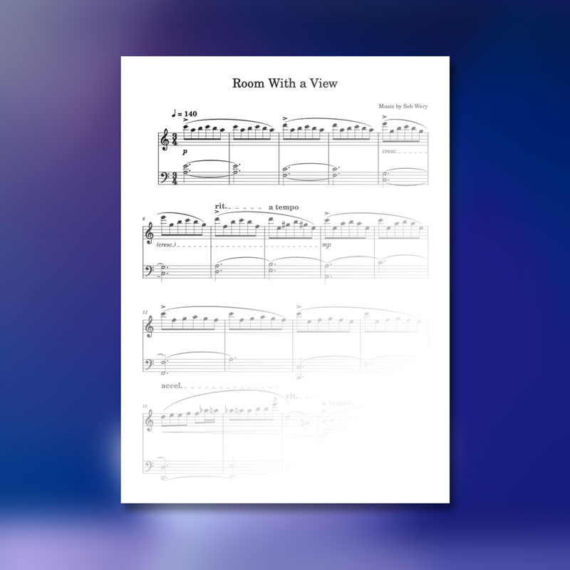 Room With a View Sheet Music