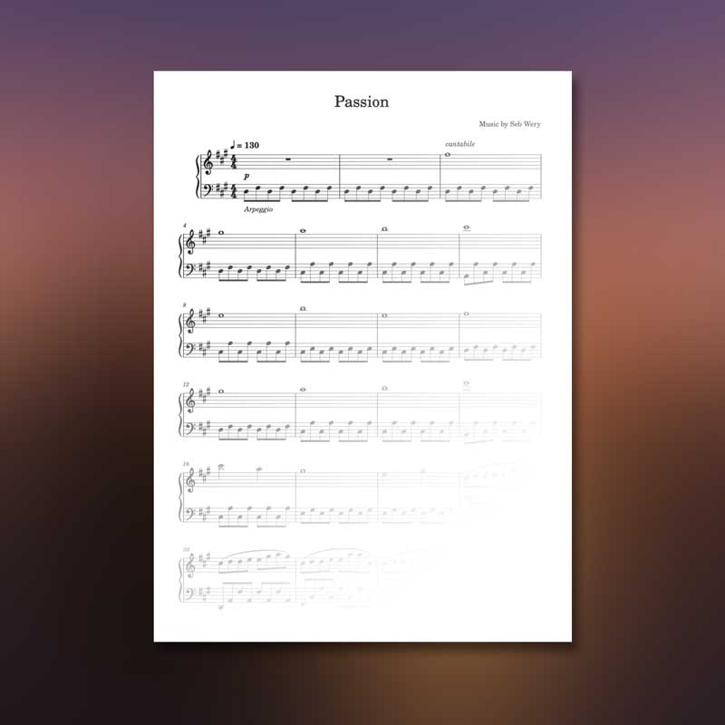 Passion Sheet Music